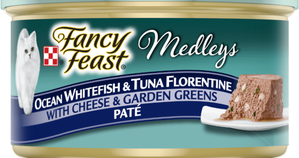 Fancy Feast Ocean Whitefish & Tuna Florentine Paté Cheese & Garden Greens